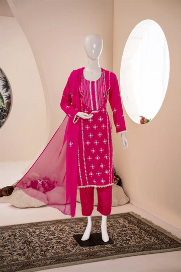 Gulnaar Tanka Unstitched (Hand Embroidered)