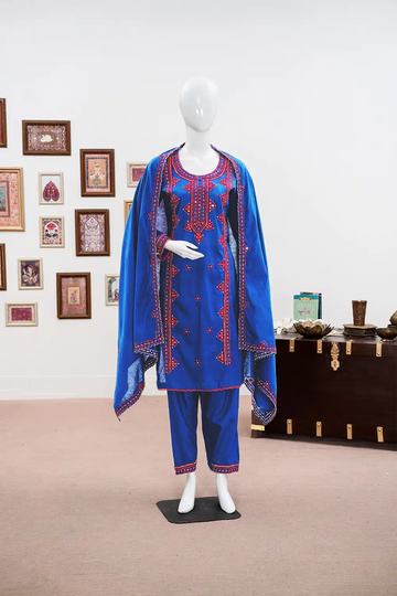 Zarqa Midnight Unstitched (Hand Embroidered)